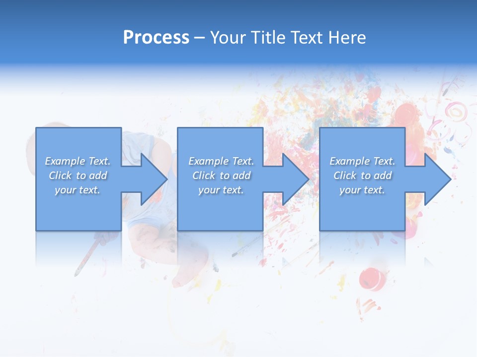 White Laughing Baby PowerPoint Template