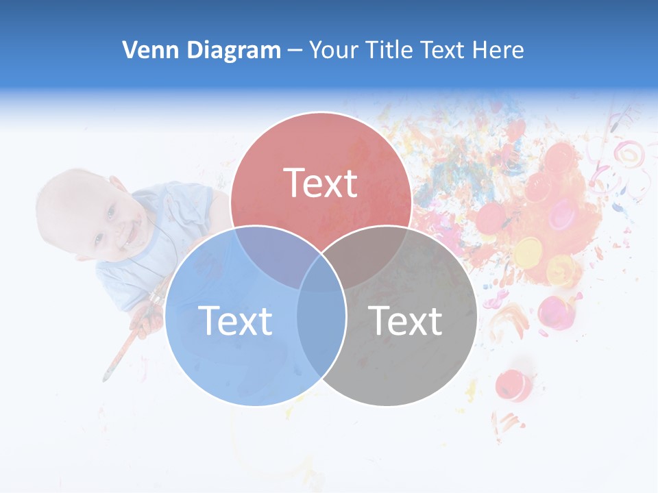 White Laughing Baby PowerPoint Template