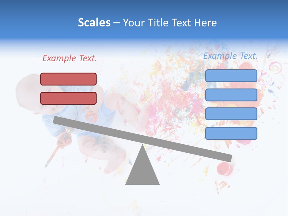 White Laughing Baby PowerPoint Template