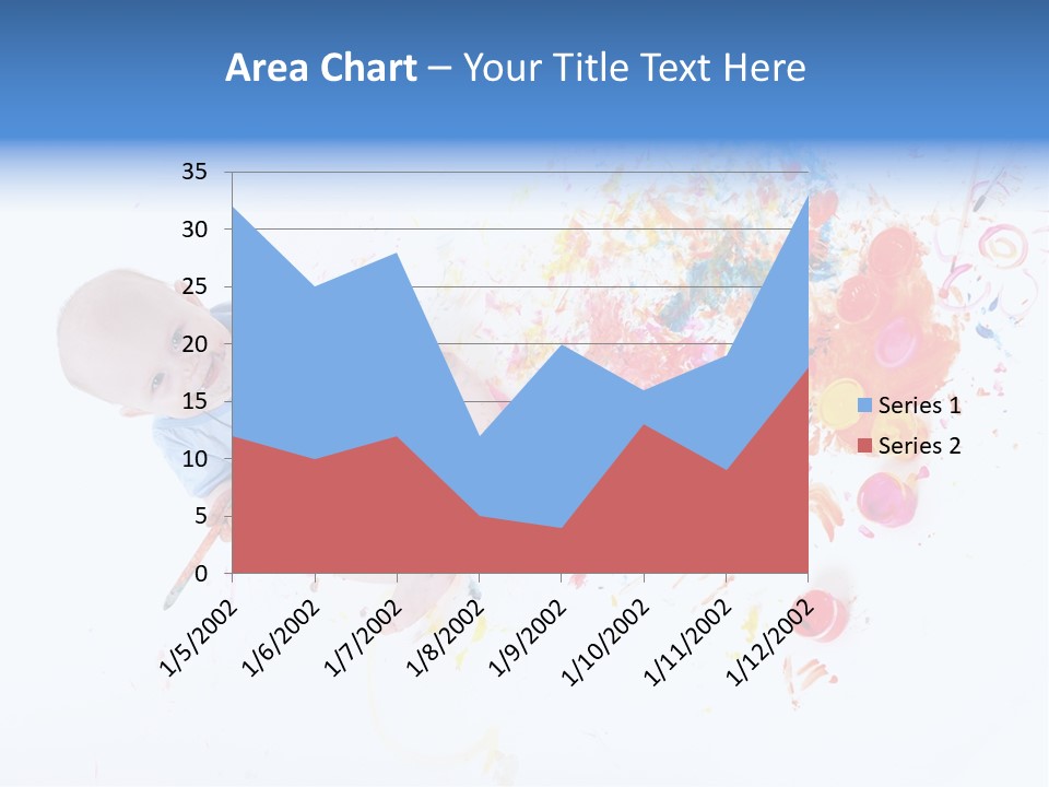 White Laughing Baby PowerPoint Template