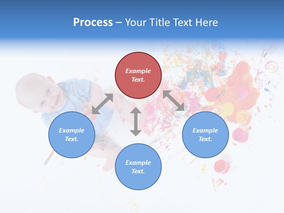 White Laughing Baby PowerPoint Template
