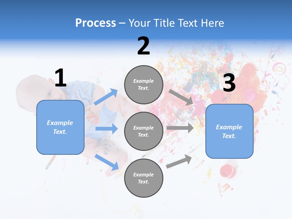 White Laughing Baby PowerPoint Template