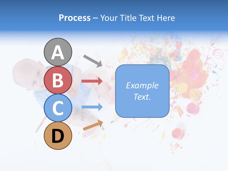 White Laughing Baby PowerPoint Template