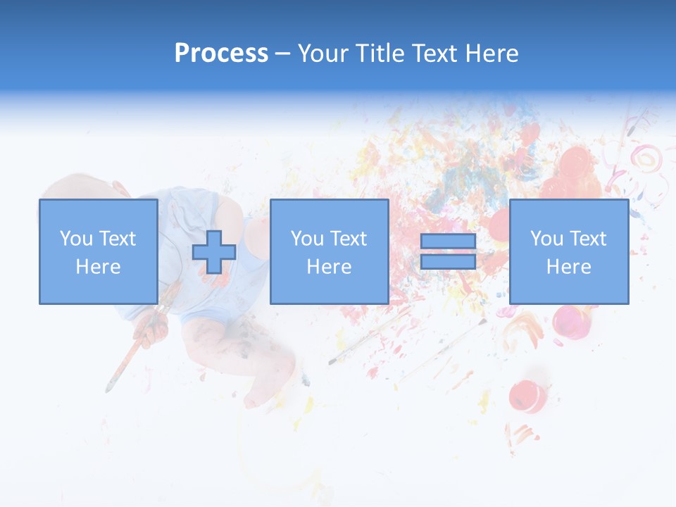 White Laughing Baby PowerPoint Template