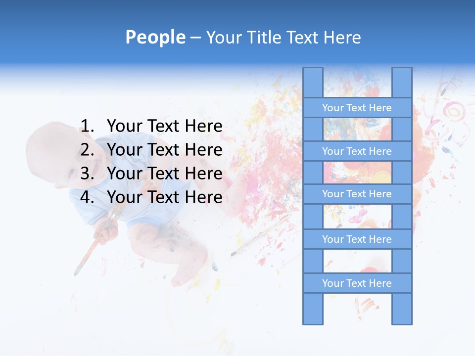 White Laughing Baby PowerPoint Template