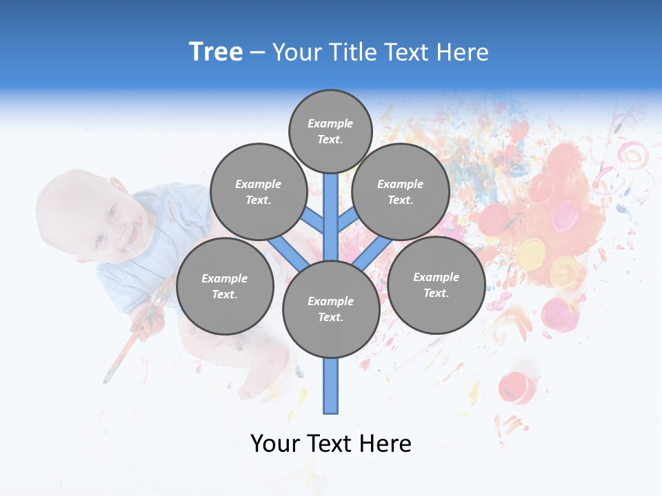 White Laughing Baby PowerPoint Template