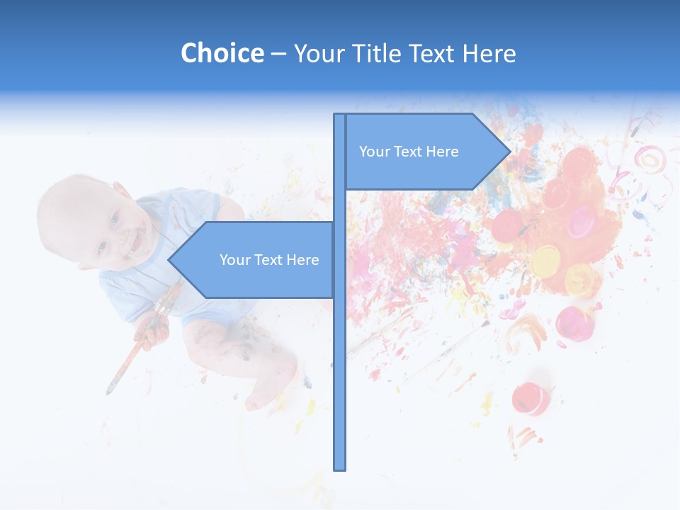 White Laughing Baby PowerPoint Template