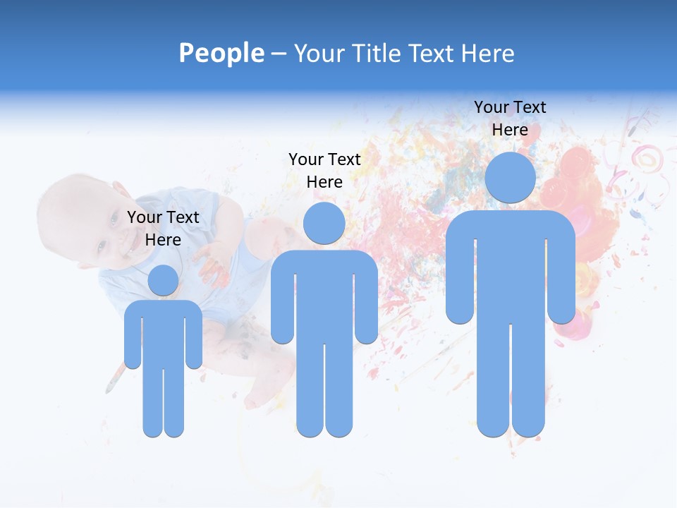 White Laughing Baby PowerPoint Template