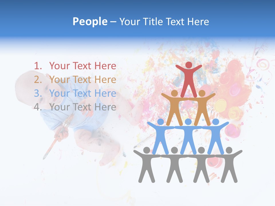 White Laughing Baby PowerPoint Template