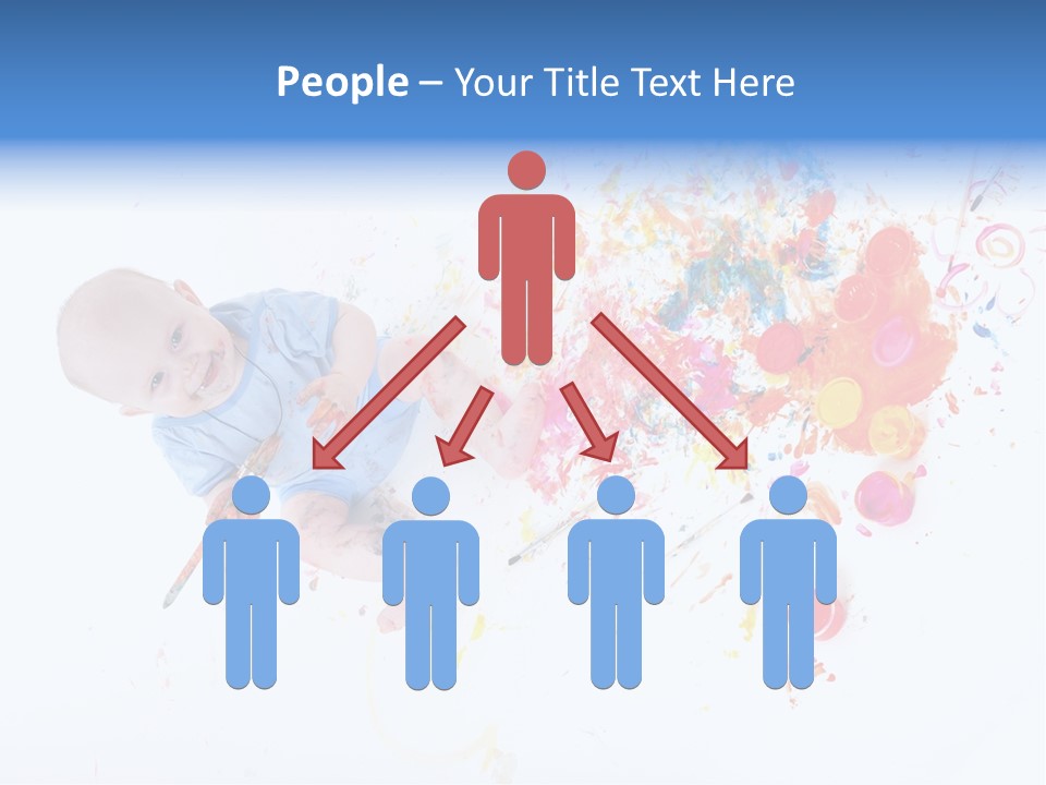 White Laughing Baby PowerPoint Template