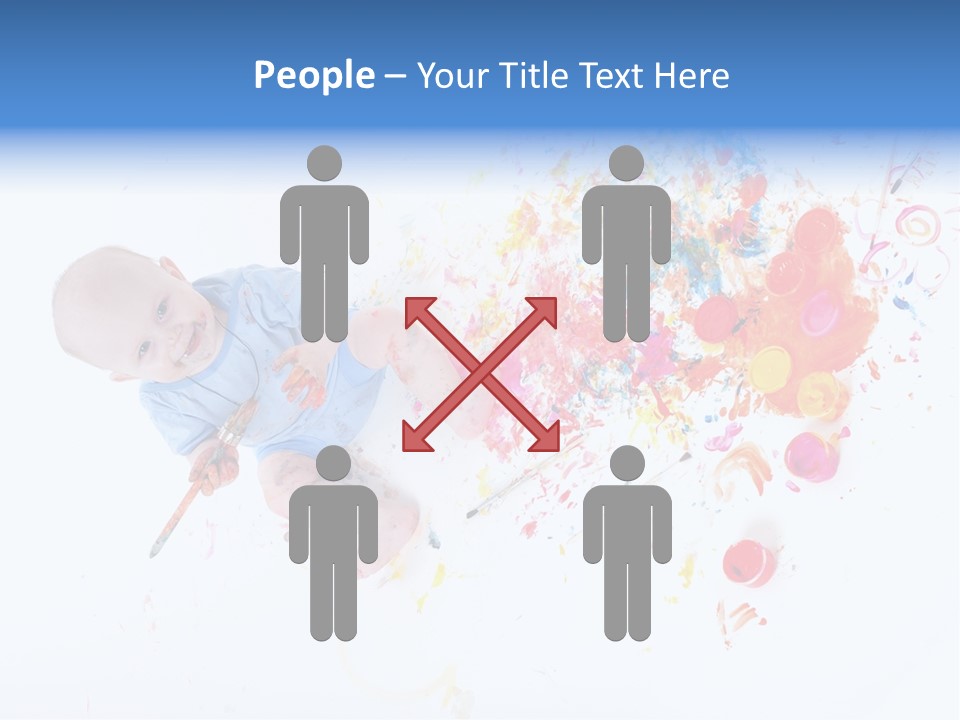 White Laughing Baby PowerPoint Template