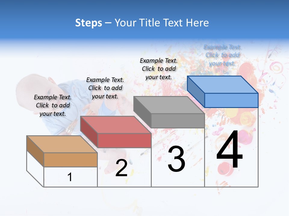 White Laughing Baby PowerPoint Template