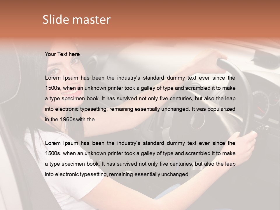 Girl Smile Portrait PowerPoint Template