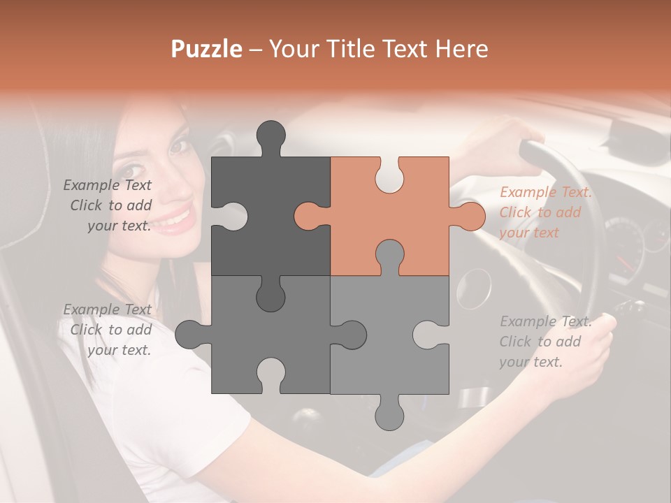 Girl Smile Portrait PowerPoint Template