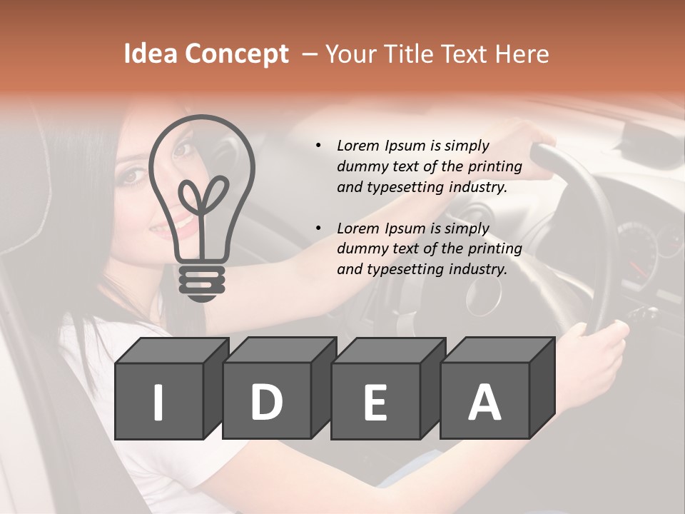 Girl Smile Portrait PowerPoint Template