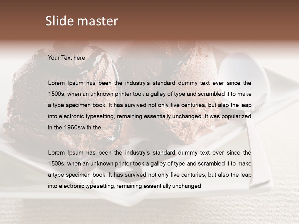 Gourmet Cream Serving PowerPoint Template