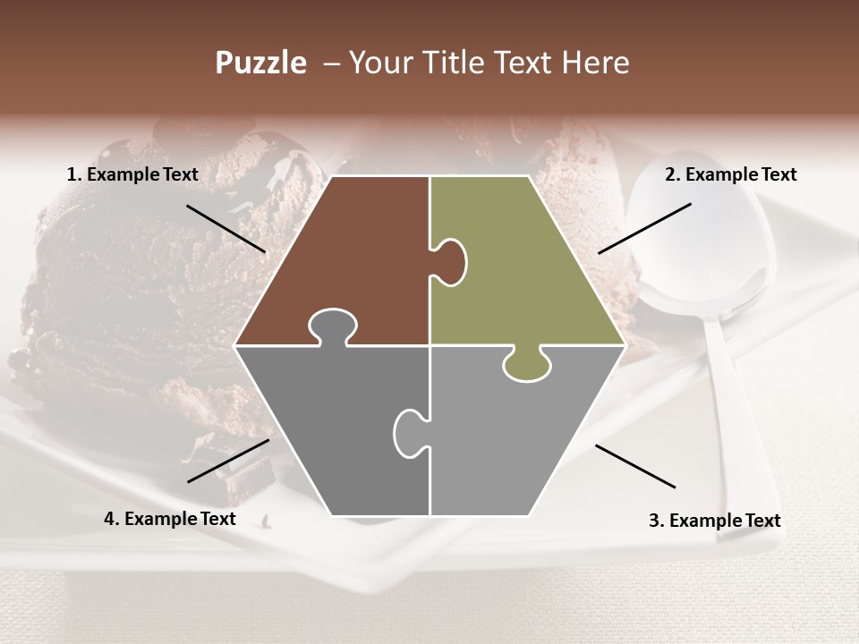 Gourmet Cream Serving PowerPoint Template