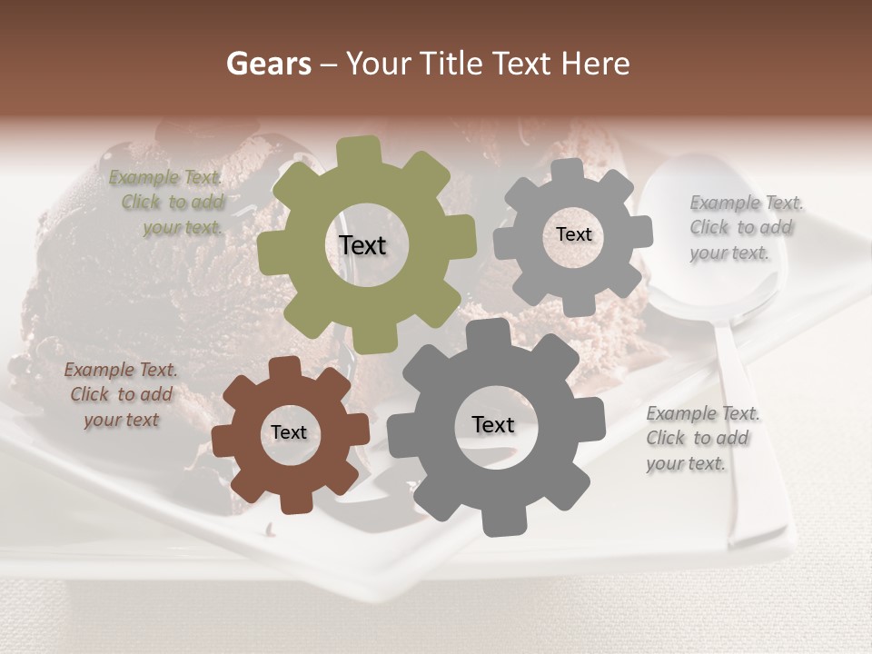 Gourmet Cream Serving PowerPoint Template