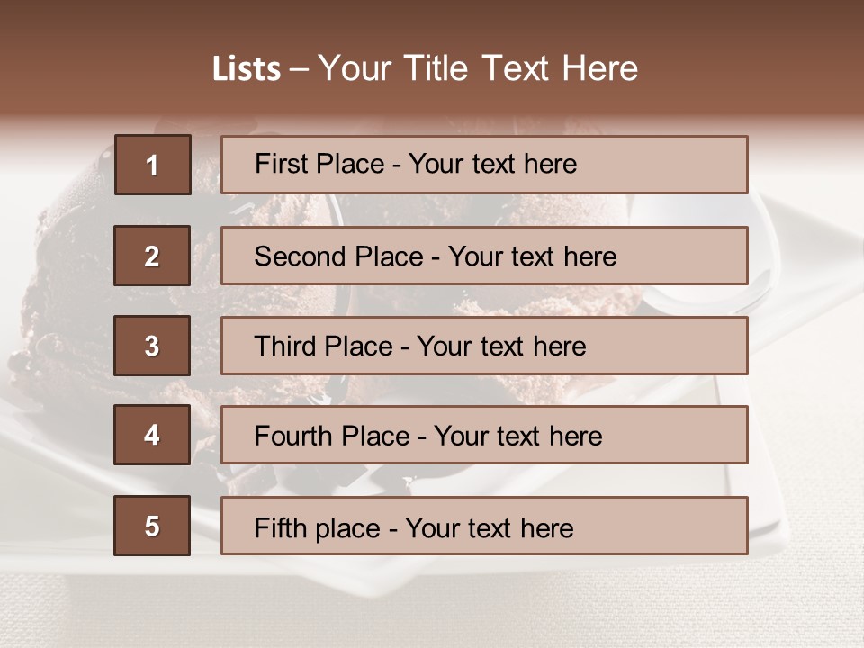 Gourmet Cream Serving PowerPoint Template