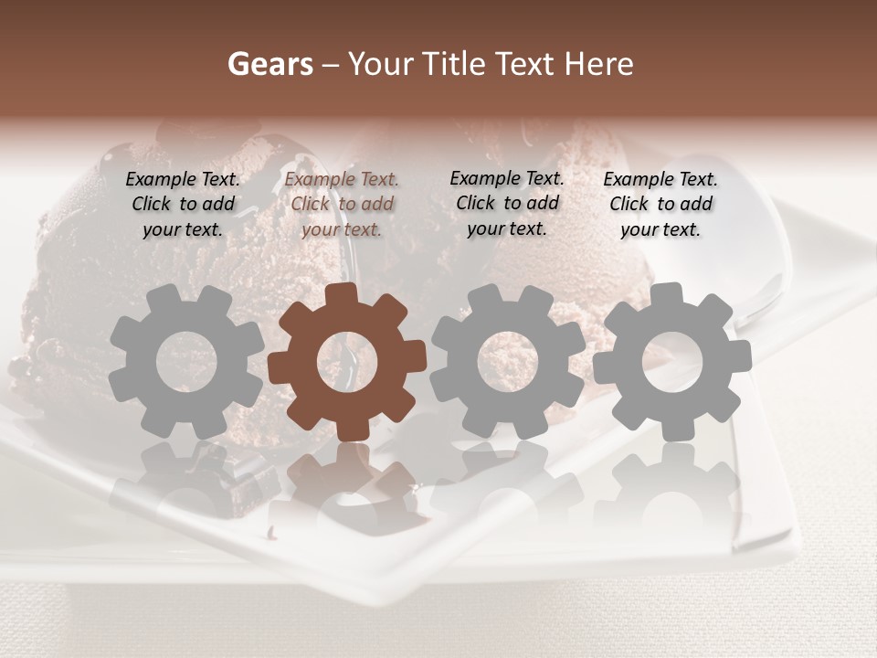 Gourmet Cream Serving PowerPoint Template