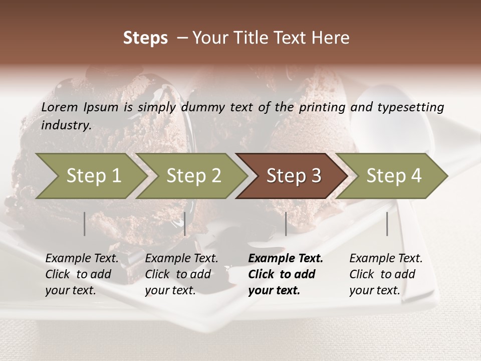 Gourmet Cream Serving PowerPoint Template