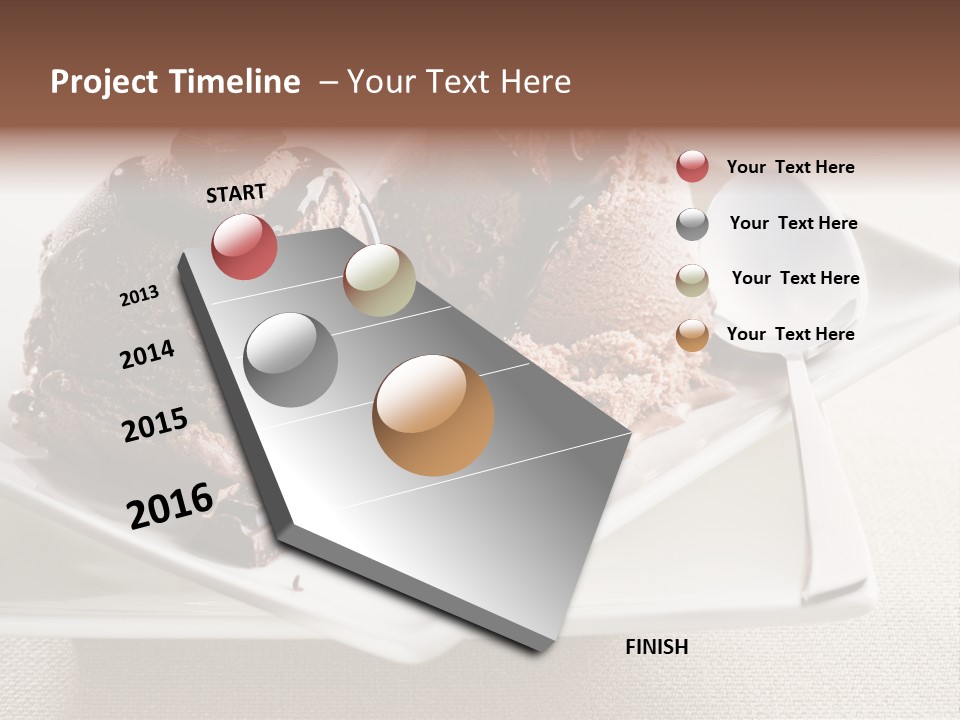 Gourmet Cream Serving PowerPoint Template