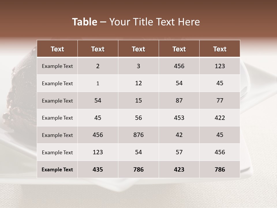 Gourmet Cream Serving PowerPoint Template
