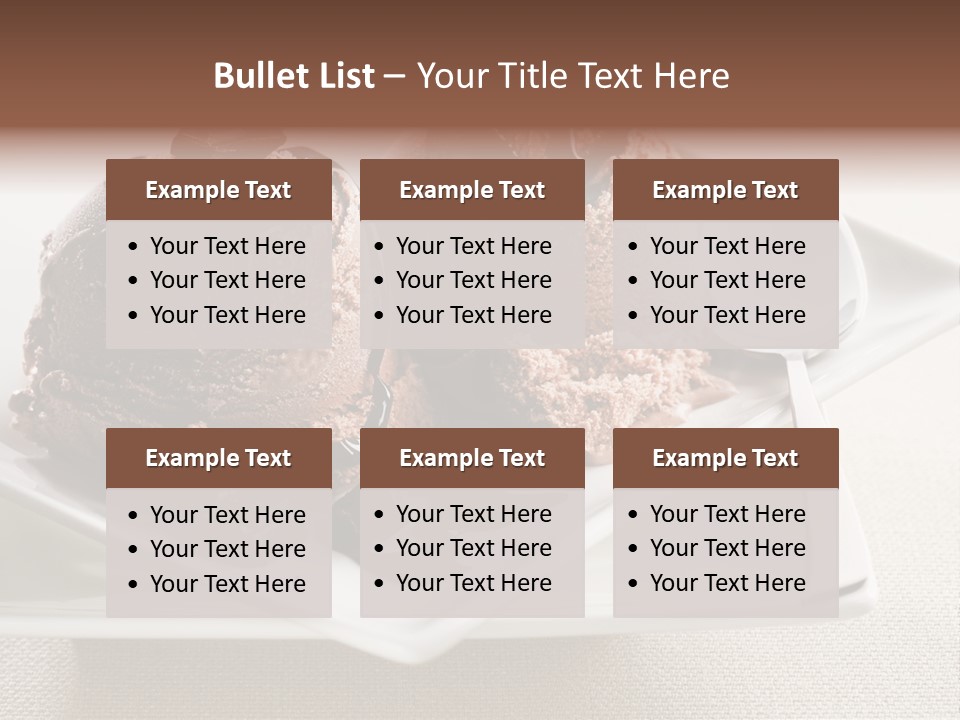 Gourmet Cream Serving PowerPoint Template