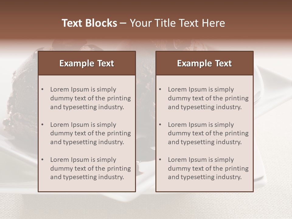 Gourmet Cream Serving PowerPoint Template