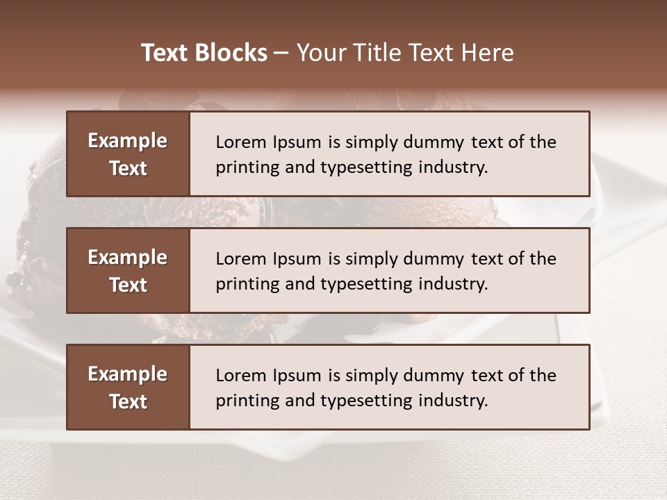 Gourmet Cream Serving PowerPoint Template