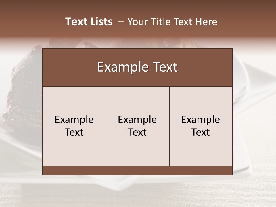 Gourmet Cream Serving PowerPoint Template