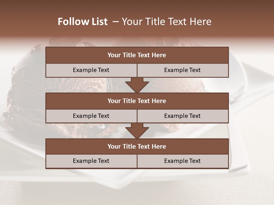 Gourmet Cream Serving PowerPoint Template
