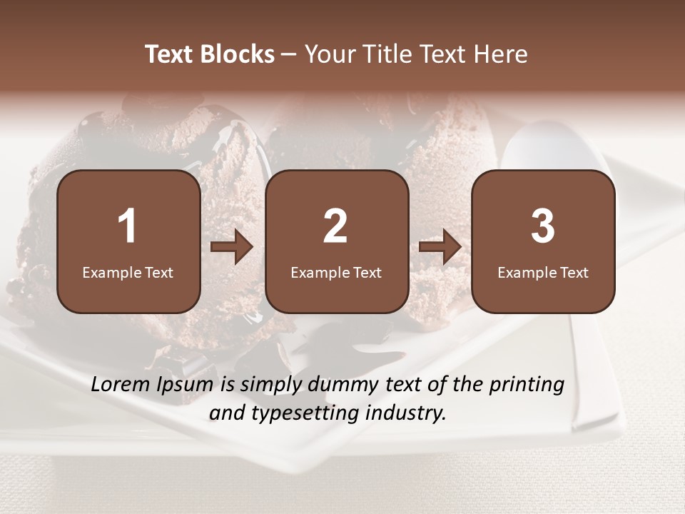 Gourmet Cream Serving PowerPoint Template