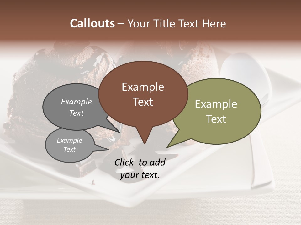 Gourmet Cream Serving PowerPoint Template