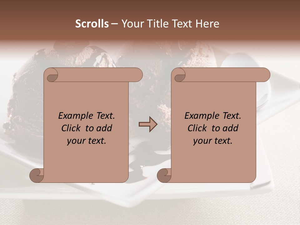 Gourmet Cream Serving PowerPoint Template
