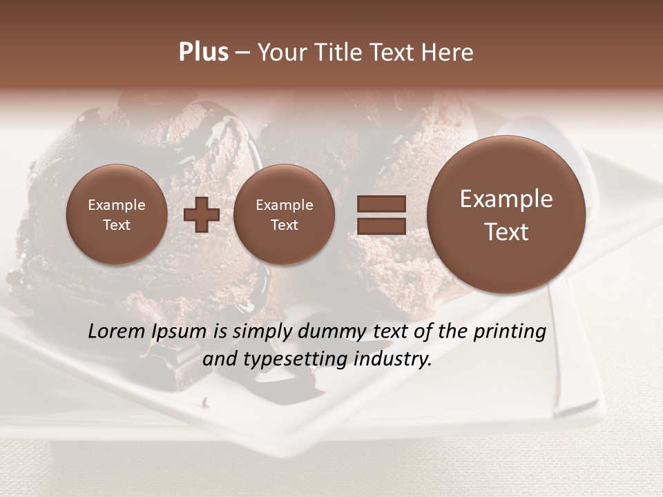 Gourmet Cream Serving PowerPoint Template