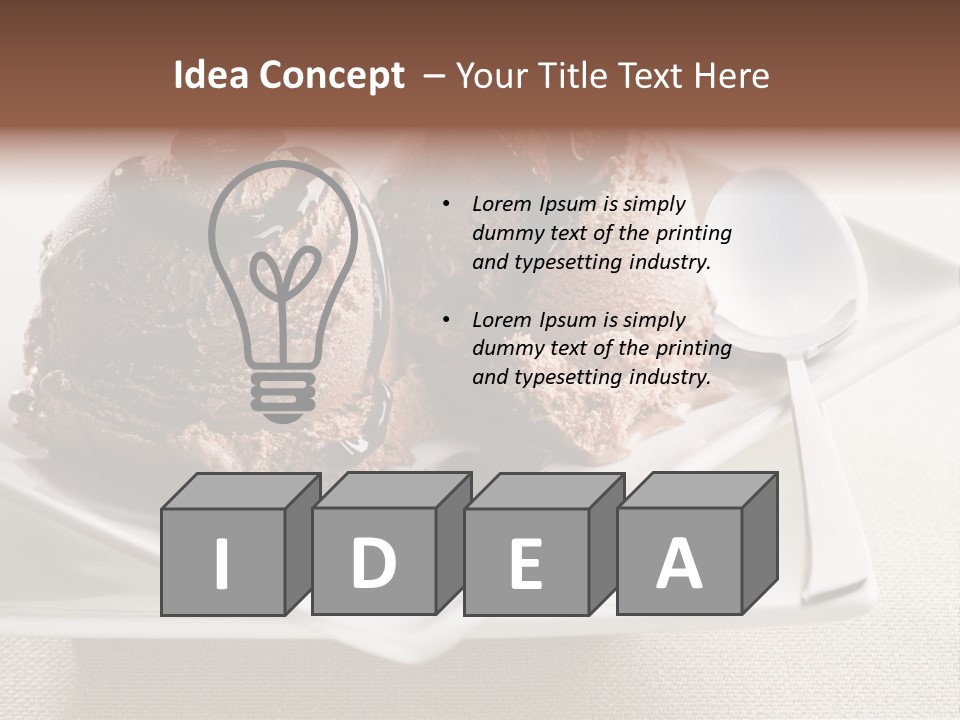 Gourmet Cream Serving PowerPoint Template