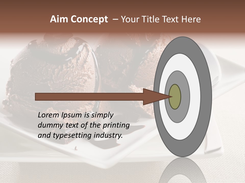 Gourmet Cream Serving PowerPoint Template