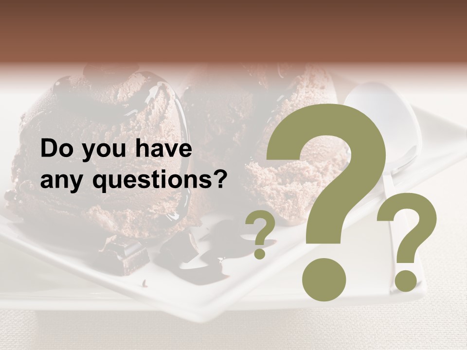 Gourmet Cream Serving PowerPoint Template