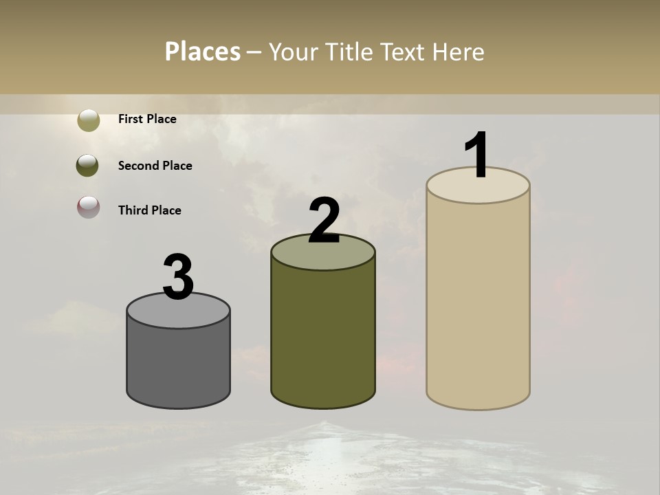 Fence Puddle Sunlight PowerPoint Template