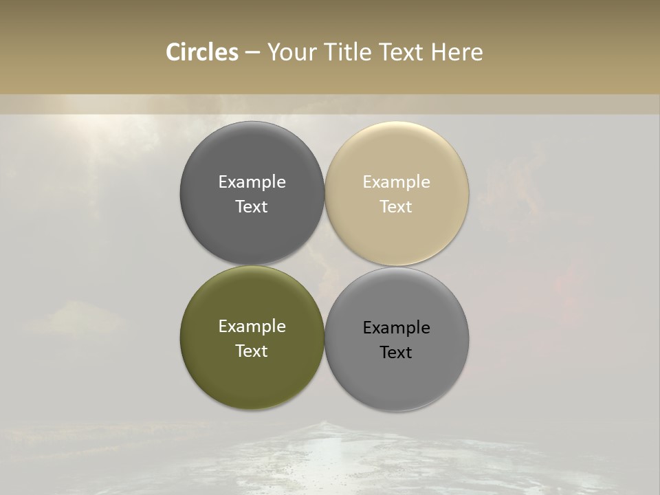 Fence Puddle Sunlight PowerPoint Template