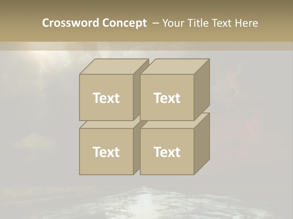 Fence Puddle Sunlight PowerPoint Template