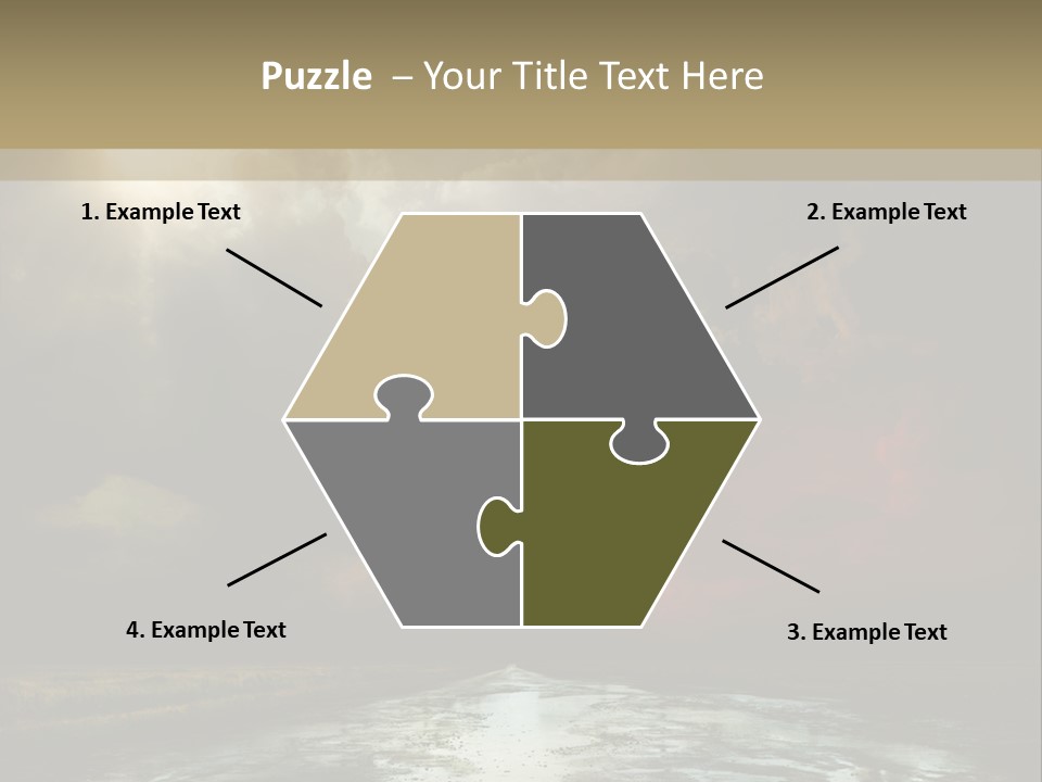 Fence Puddle Sunlight PowerPoint Template