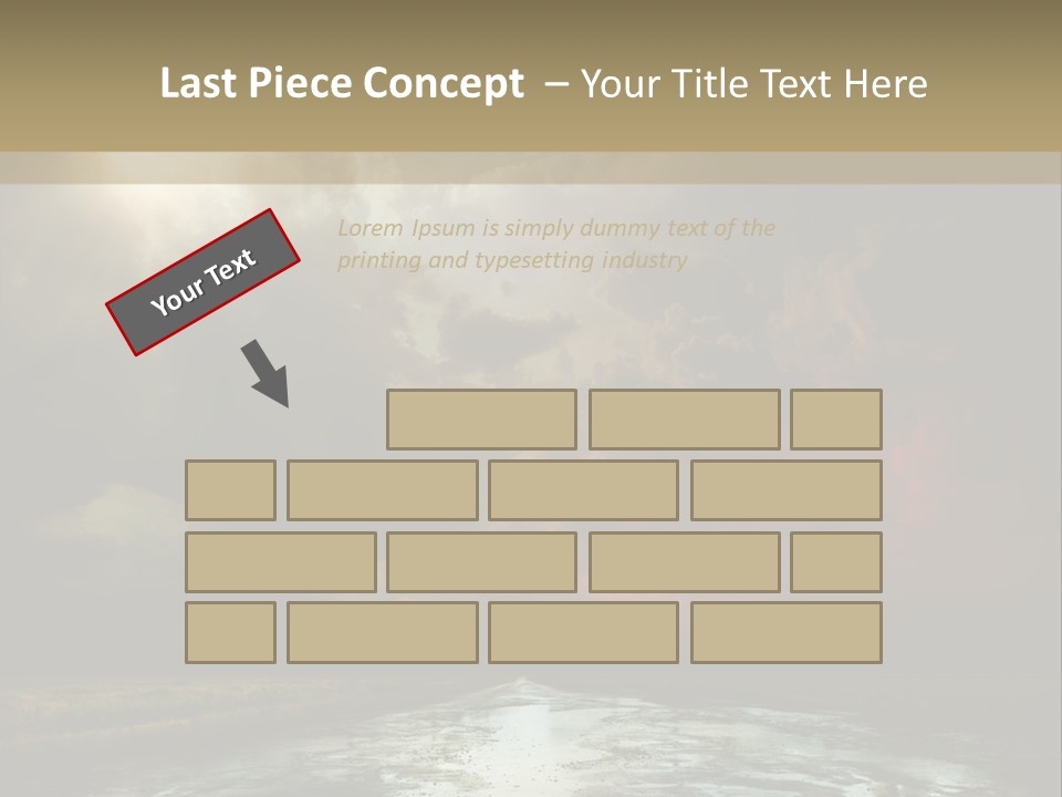 Fence Puddle Sunlight PowerPoint Template