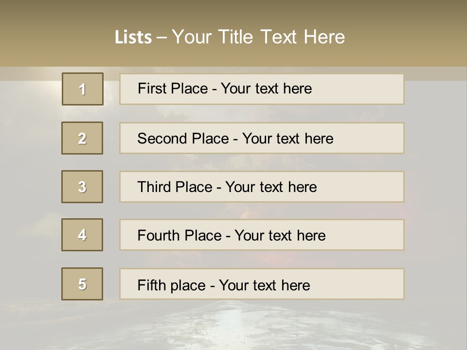 Fence Puddle Sunlight PowerPoint Template