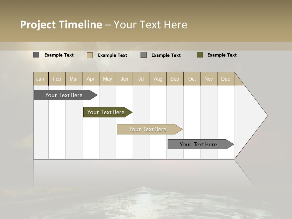 Fence Puddle Sunlight PowerPoint Template