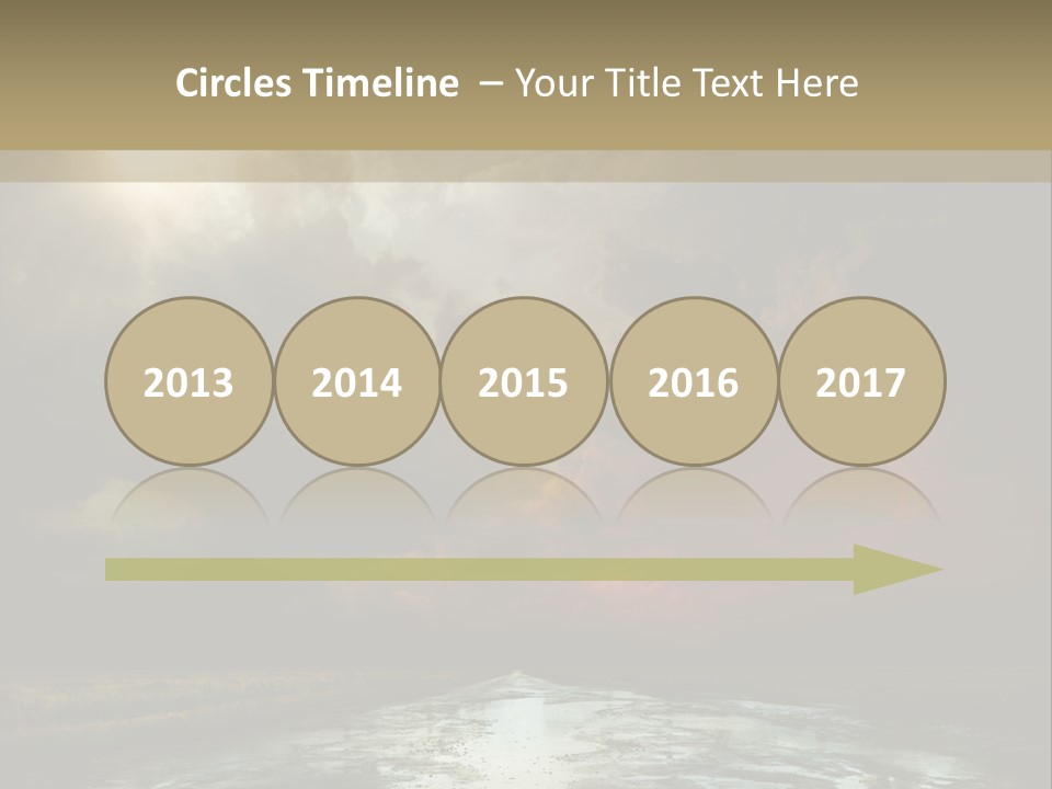 Fence Puddle Sunlight PowerPoint Template