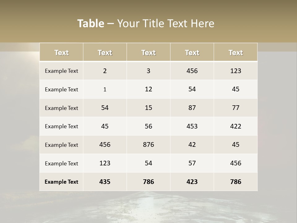 Fence Puddle Sunlight PowerPoint Template