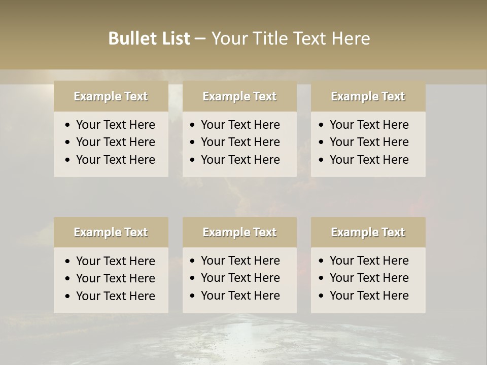 Fence Puddle Sunlight PowerPoint Template