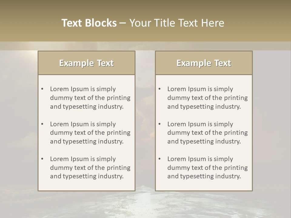 Fence Puddle Sunlight PowerPoint Template